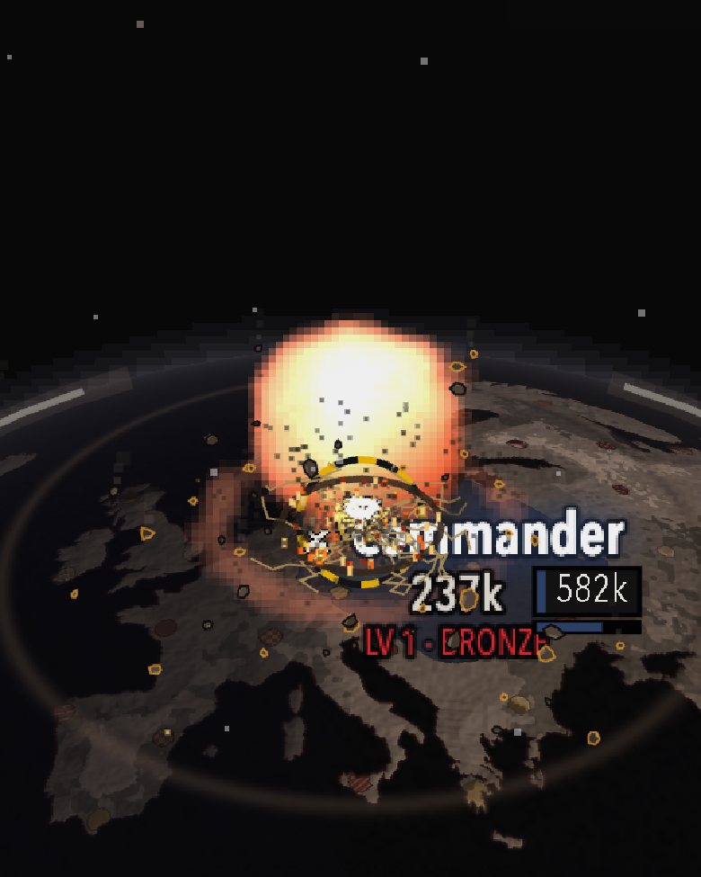 A superweapon strike in Frontline Conquest